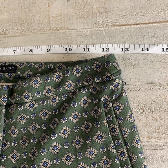 Zara Basic Geometric Print Tapered Ankle Geometric Print‎ Zip Pocket Pants Small - Picture 2 of 6